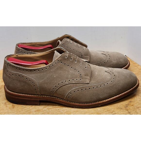 RARE! RETIRED Trickers Whitman Lt Brown Suede Brogue Shoes US 11.5 UK 11 main image 7